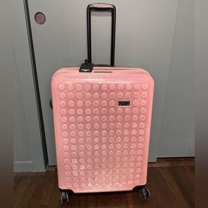 Dot-Drops Large hard case luggage pink glitter